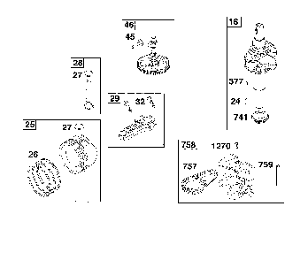 Crankshaft Diagram and Parts List for 13AN77XS093  MTD Lawn Tractor
