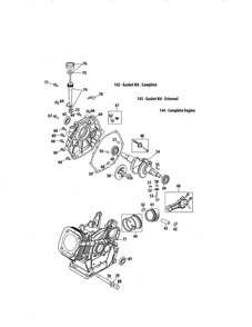 Crankshaft/Crankcase Diagram and Parts List for 952Z478-SUB  MTD Engine