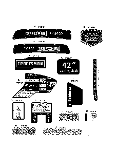 Decals Diagram and Parts List for 17ARCBDS099  MTD Lawn Tractor