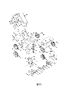 Handle/frame/wheels Diagram and Parts List for 25B-550D229  MTD Edger