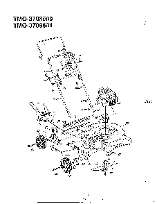 3.75hp/4hp -22" rotary mower Diagram and Parts List for 3708600  MTD Lawn Mower