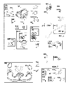 Carburetor/fuel supply Diagram and Parts List for 17ADFACQ093  MTD Lawn Mower