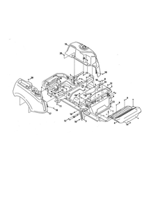 Console/Floor Board Diagram and Parts List for 17BRCACA099  MTD Lawn Mower