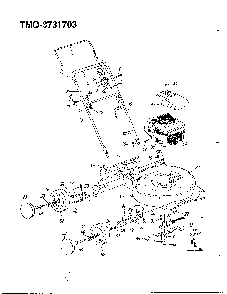 4.5hp 20" mulching rotary mower Diagram and Parts List for 3731703  MTD Lawn Mower