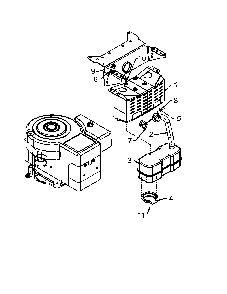 Muffler (single cylinder) Diagram and Parts List for 13AH665F020  MTD Lawn Tractor