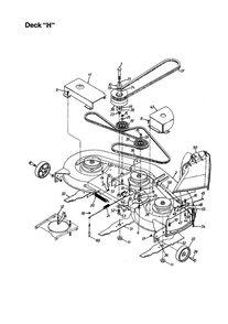 Deck-H Diagram and Parts List for 662  MTD Lawn Tractor