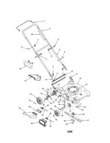 Part Location Diagram of 746-1091 MTD Blade Control Cable - Tec (50")