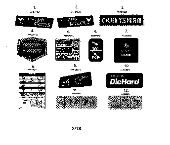 Decals Diagram and Parts List for 13BQA1ZT299  MTD Lawn Tractor