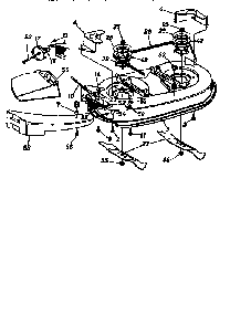Deck assembly Diagram and Parts List for 13AS695G118  MTD Lawn Tractor