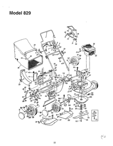 Lawn Mower 1 Diagram and Parts List for SKU3748608  MTD Lawn Mower
