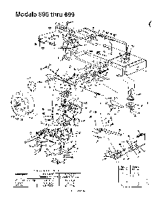 Models 690-699 page 3 Diagram and Parts List for 3650002  MTD Lawn Tractor