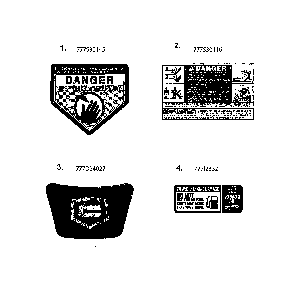 Decals Diagram and Parts List for 12AKP3AQ799  MTD Lawn Mower