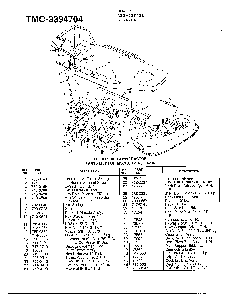 11.5 hp 38" lawn tractor Diagram and Parts List for 3394704  MTD Lawn Tractor
