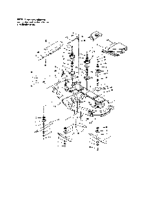 54" deck-housing/arbor Diagram and Parts List for PGT9500  MTD Lawn Tractor