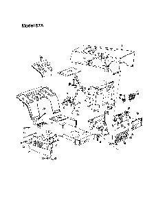 Hood - model 67a Diagram and Parts List for 13AQ675G062  MTD Lawn Tractor
