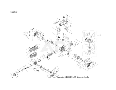 Engine Diagram and Parts List for 270-QUA  MTD Engine