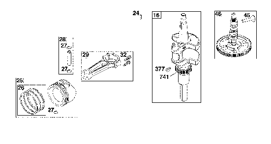 Crankshaft Diagram and Parts List for 17ADFACW093  MTD Lawn Mower
