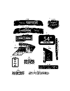 Decals Diagram and Parts List for 17ARCACA099  MTD Lawn Mower