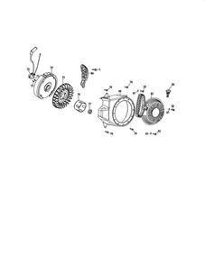 Blower Housing/Flywheel Diagram and Parts List for 952Z161-JWA-11  MTD Engine