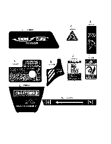 Decals Diagram and Parts List for 31AM2T6D799  MTD Snow Blower
