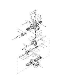 Transmission Diagram and Parts List for 608  MTD Lawn Tractor