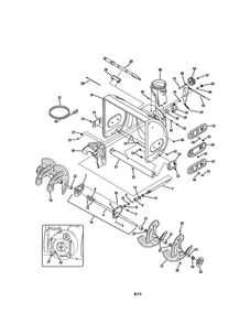 Auger And Housing Diagram and Parts List for 769-04194  MTD Snow Blower