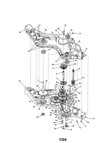 Wheel Shaft/Tine Shaft Diagram and Parts List for 450  MTD Tiller