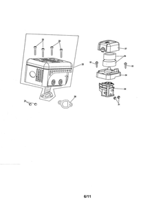 Muffler/Air Cleaner Housing Diagram and Parts List for 752Z170-L0  MTD Engine