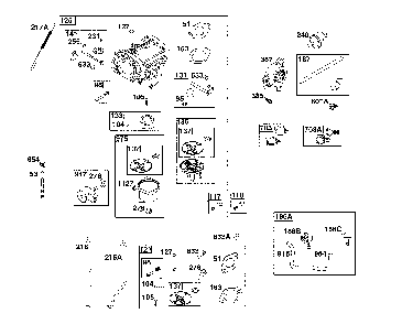 Carburetor/fuel supply Diagram and Parts List for 17ADFACS093  MTD Lawn Mower