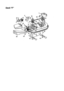 Deck-F Diagram and Parts List for 665  MTD Lawn Tractor