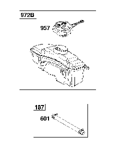 Fuel supply Diagram and Parts List for 12AVB2R3791  MTD Lawn Mower