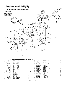 Engine and v-belts page 2 Diagram and Parts List for 3525302  MTD Snow Blower