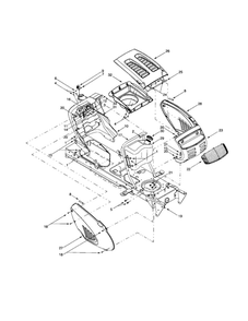 Tractor Body 2 Diagram and Parts List for 607  MTD Lawn Tractor