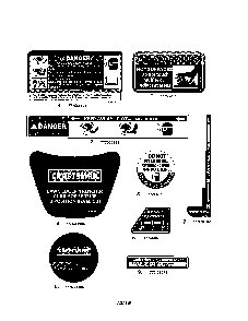 Decals Diagram and Parts List for 25B-55J1799  MTD Edger
