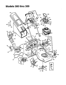 Deck - Bag - Wheel 2 Diagram and Parts List for 370  MTD Lawn Mower