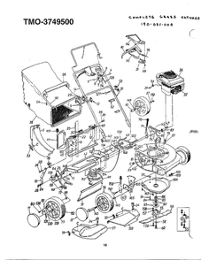 21-Inch Rotary Mower 1 Diagram and Parts List for 3749500  MTD Lawn Mower