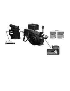 Decals Diagram and Parts List for 952Z370-JU-11  MTD Engine
