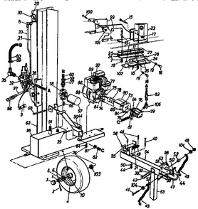 Log Splitter Diagram and Parts List for 630  MTD Log Splitter