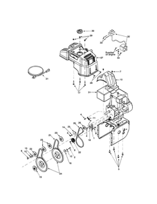 Shroud/Drive/Electric Starter Diagram and Parts List for 10030  MTD Snow Blower