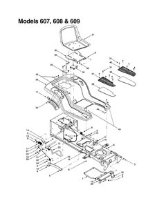 Seat And Fender 2 Diagram and Parts List for 608  MTD Lawn Tractor