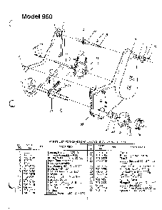 Chain case Diagram and Parts List for 190-960  MTD Tiller