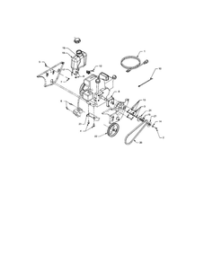 Belt And Pulleys Diagram and Parts List for 295  MTD Snow Blower