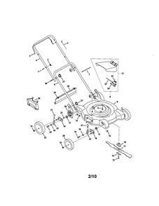 Lawn Mower Diagram and Parts List for 080  MTD Lawn Mower