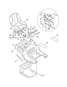 Seat And Fender Diagram and Parts List for 13AC762F755  MTD Lawn Tractor
