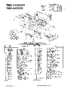 18hp 42"/46"   tractor/wheel chart Diagram and Parts List for 3400005A  MTD Lawn Tractor