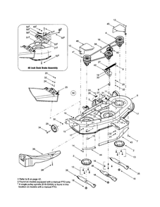 Deck 2 Diagram and Parts List for 608  MTD Lawn Tractor