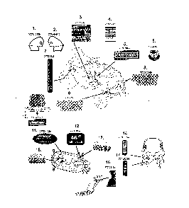 Decals Diagram and Parts List for 13AL79XS099  MTD Lawn Tractor