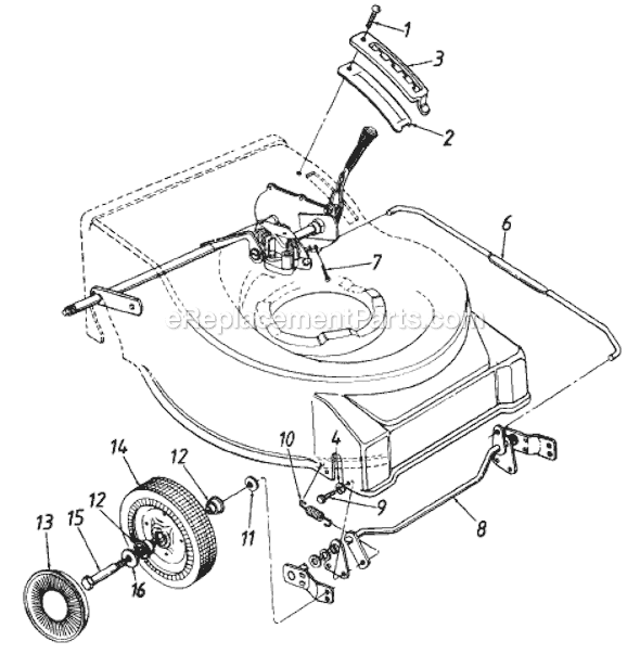 Page A Diagram and Parts List for MDL478R 1990 MTD Lawn Mower