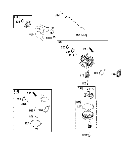 Carburetor Diagram and Parts List for 12AVB2R3791  MTD Lawn Mower