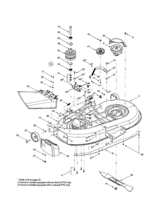 Deck 1 Diagram and Parts List for 608  MTD Lawn Tractor